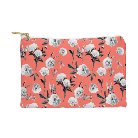 Lisa Argyropoulos Peonies Mono Coral Pouch