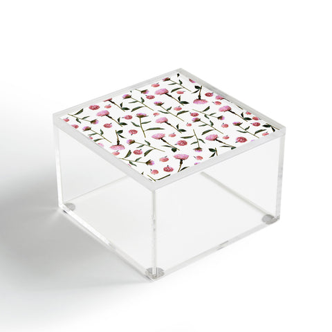 Lisa Argyropoulos Peonies on White Acrylic Box