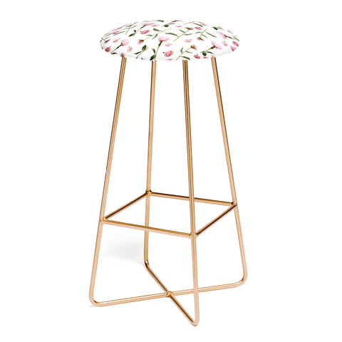 Lisa Argyropoulos Peonies on White Bar Stool