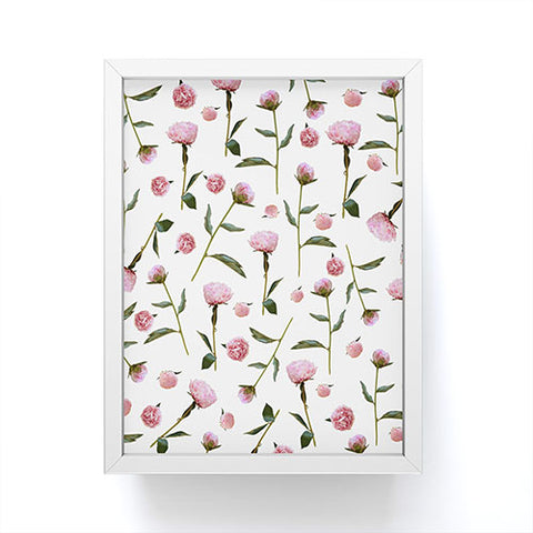 Lisa Argyropoulos Peonies on White Framed Mini Art Print