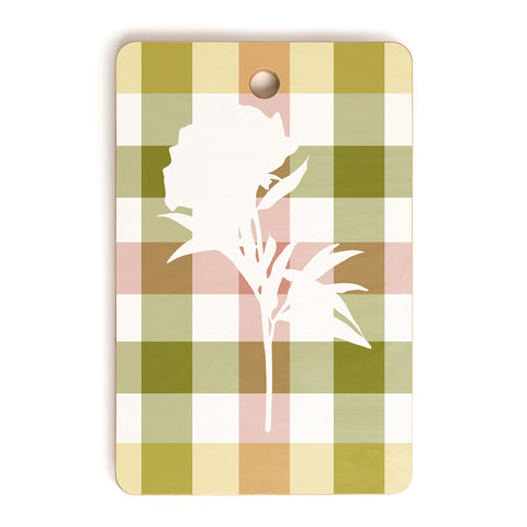Lisa Argyropoulos Peony Harvest Plaid Cutting Board Rectangle