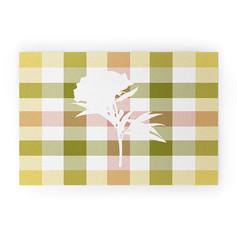 Lisa Argyropoulos Peony Harvest Plaid Welcome Mat