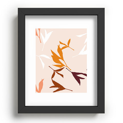 Lisa Argyropoulos Peony Leaf Silhouettes Recessed Framing Rectangle