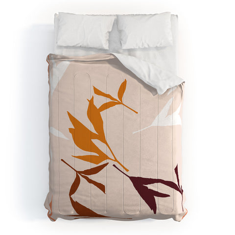 Lisa Argyropoulos Peony Leaf Silhouettes Comforter