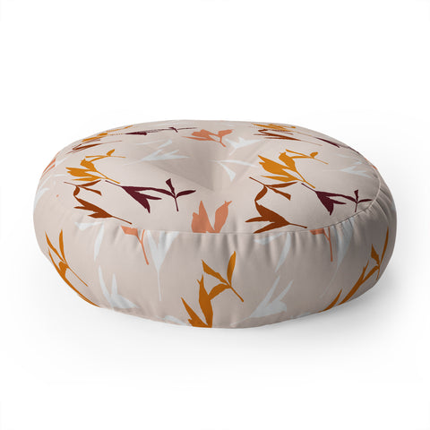 Lisa Argyropoulos Peony Leaf Silhouettes Floor Pillow Round