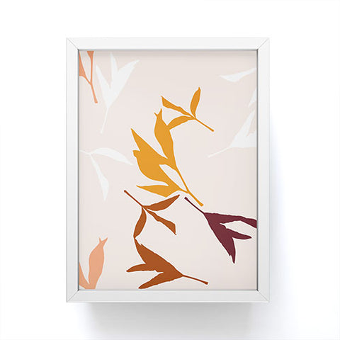 Lisa Argyropoulos Peony Leaf Silhouettes Framed Mini Art Print