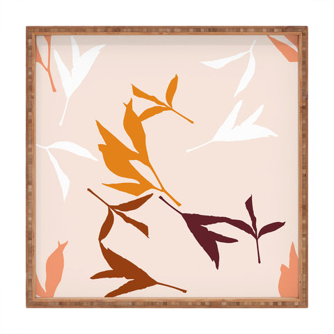 Lisa Argyropoulos Peony Leaf Silhouettes Square Tray