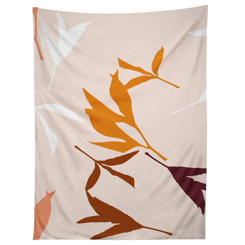Lisa Argyropoulos Peony Leaf Silhouettes Tapestry