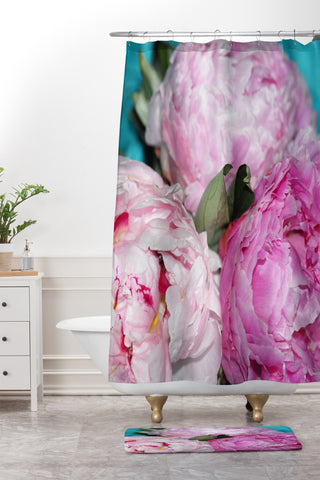 Lisa Argyropoulos Peony Petals Shower Curtain And Mat
