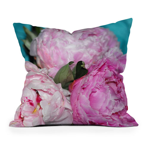 Lisa Argyropoulos Peony Petals Throw Pillow