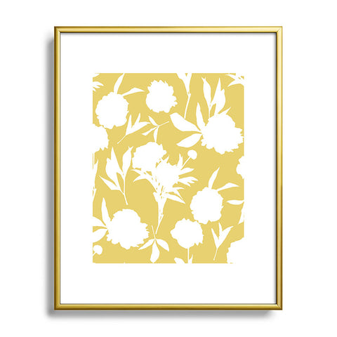 Lisa Argyropoulos Peony Silhouettes Harvest Metal Framed Art Print