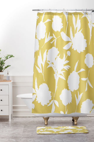 Lisa Argyropoulos Peony Silhouettes Harvest Shower Curtain And Mat