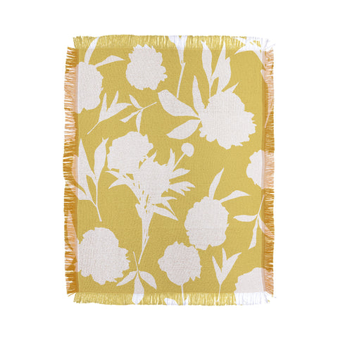 Lisa Argyropoulos Peony Silhouettes Harvest Throw Blanket