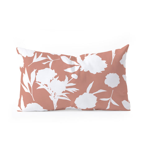 Lisa Argyropoulos Peony Silhouettes Oblong Throw Pillow