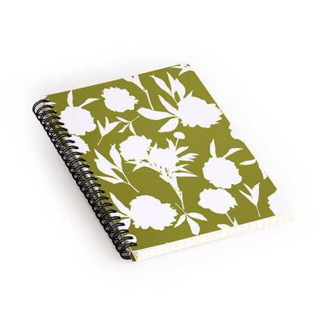 Lisa Argyropoulos Peony Silhouettes Olivia Spiral Notebook