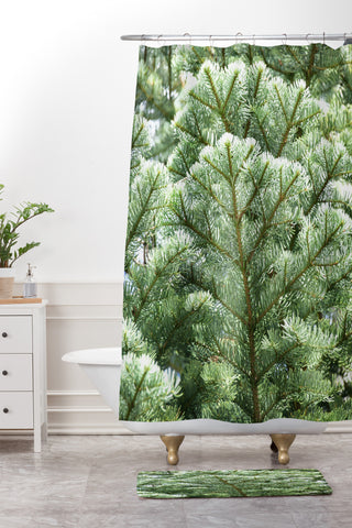 Lisa Argyropoulos Pine Shower Curtain And Mat
