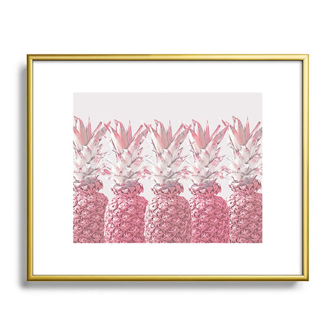 Lisa Argyropoulos Pineapple Blush Jungle Metal Framed Art Print