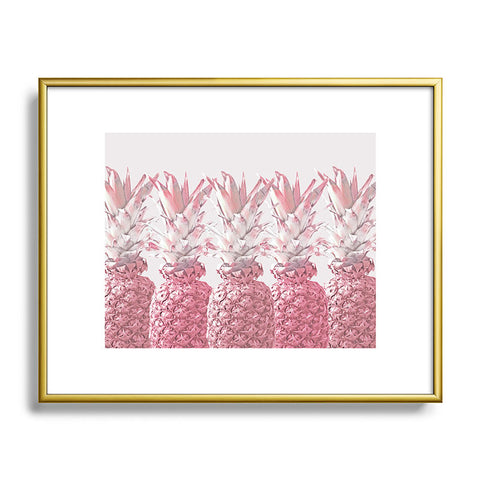 Lisa Argyropoulos Pineapple Blush Jungle Metal Framed Art Print