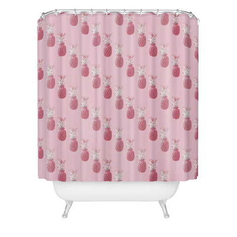Lisa Argyropoulos Pineapple Blush Rose Shower Curtain