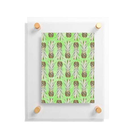 Lisa Argyropoulos Pineapple Jungle Green Floating Acrylic Print