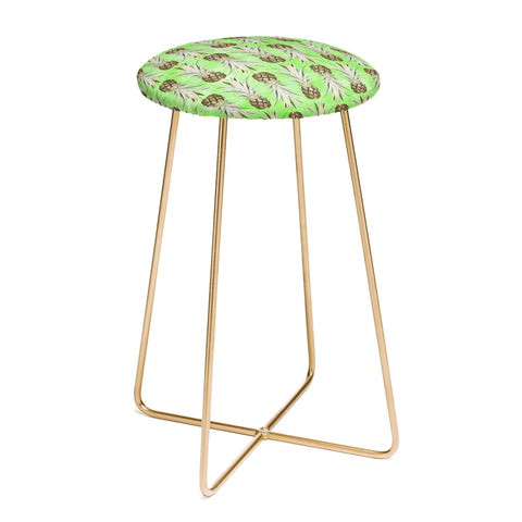 Lisa Argyropoulos Pineapple Jungle Green Counter Stool