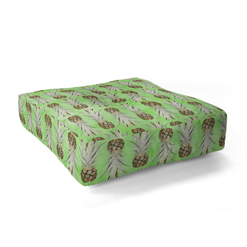 Lisa Argyropoulos Pineapple Jungle Green Floor Pillow Square