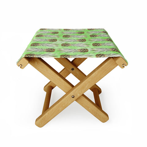 Lisa Argyropoulos Pineapple Jungle Green Folding Stool