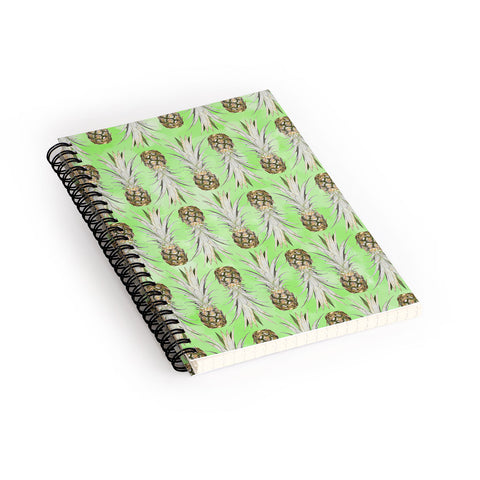 Lisa Argyropoulos Pineapple Jungle Green Spiral Notebook