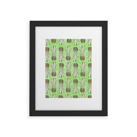 Lisa Argyropoulos Pineapple Jungle Green Framed Art Print