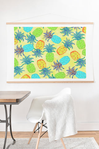 Lisa Argyropoulos Pineapple Pandemonium Yellow Art Print And Hanger