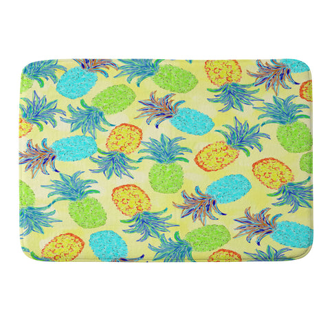 Lisa Argyropoulos Pineapple Pandemonium Yellow Memory Foam Bath Mat