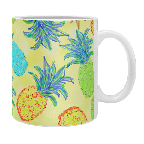 Lisa Argyropoulos Pineapple Pandemonium Yellow Coffee Mug