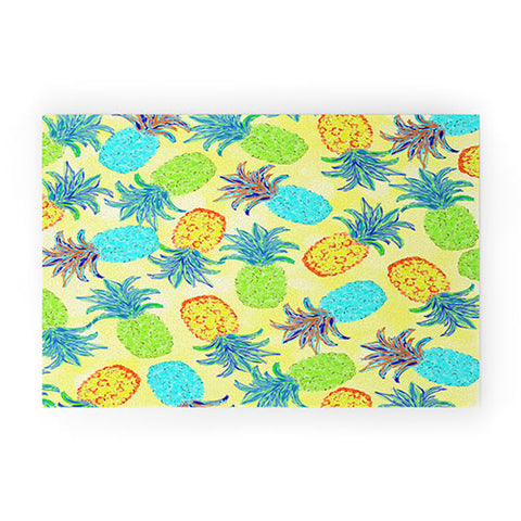 Lisa Argyropoulos Pineapple Pandemonium Yellow Welcome Mat