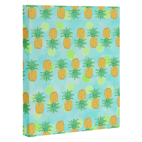 Lisa Argyropoulos Pineapples And Polka Dots Art Canvas