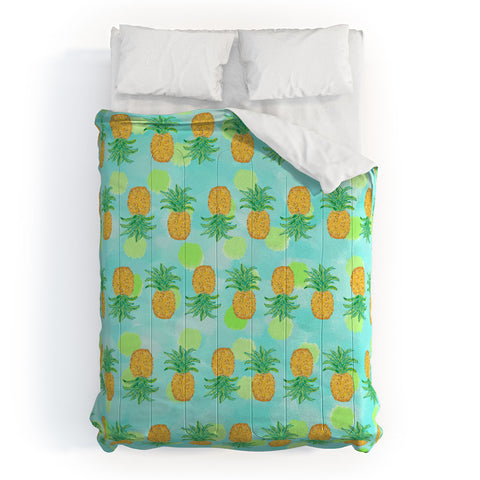 Lisa Argyropoulos Pineapples And Polka Dots Comforter