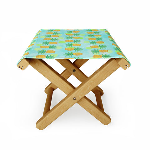 Lisa Argyropoulos Pineapples And Polka Dots Folding Stool
