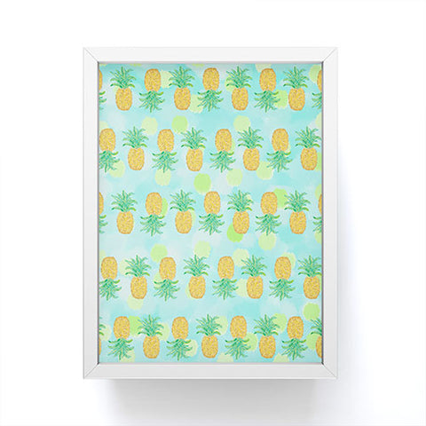 Lisa Argyropoulos Pineapples And Polka Dots Framed Mini Art Print