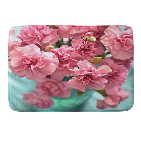 Lisa Argyropoulos Pink Carnations Memory Foam Bath Mat