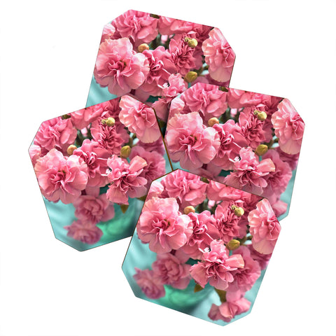 Lisa Argyropoulos Pink Carnations Coaster Set