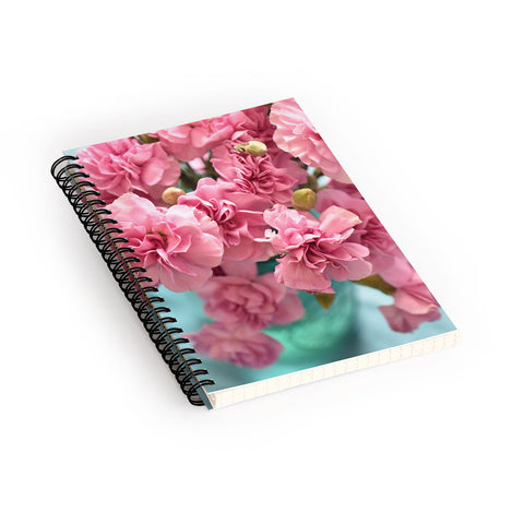 Lisa Argyropoulos Pink Carnations Spiral Notebook