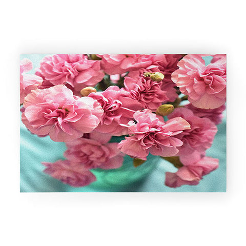 Lisa Argyropoulos Pink Carnations Welcome Mat