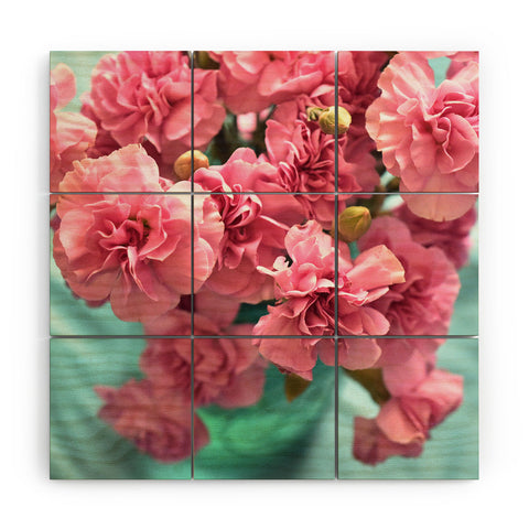 Lisa Argyropoulos Pink Carnations Wood Wall Mural