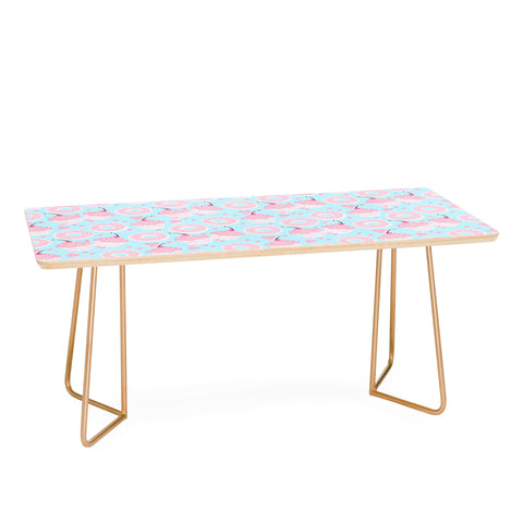 Lisa Argyropoulos Pink Cupcakes and Donuts Sky Blue Coffee Table