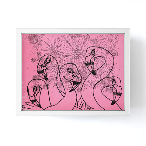 Lisa Argyropoulos Pink Flamingos Framed Mini Art Print