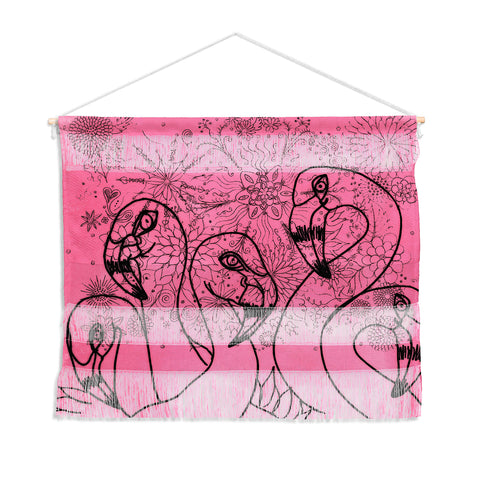 Lisa Argyropoulos Pink Flamingos Wall Hanging Landscape