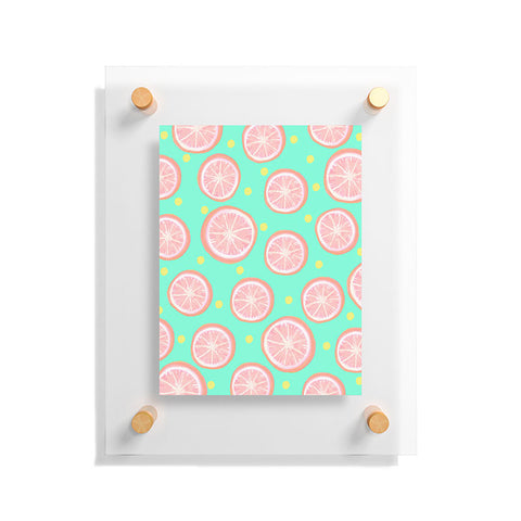 Lisa Argyropoulos Pink Grapefruit and Dots Floating Acrylic Print