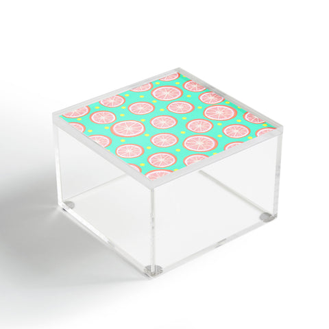 Lisa Argyropoulos Pink Grapefruit and Dots Acrylic Box