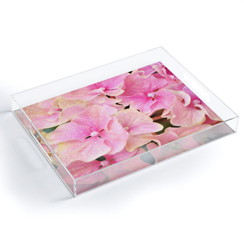 Lisa Argyropoulos Pink Hydrangeas Acrylic Tray