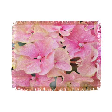 Lisa Argyropoulos Pink Hydrangeas Throw Blanket