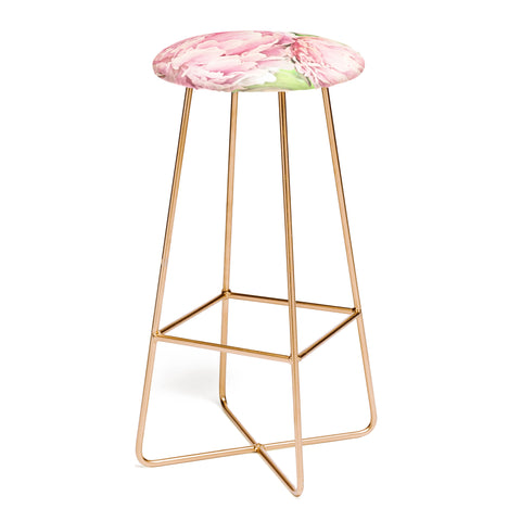Lisa Argyropoulos Pink Peonies Bar Stool